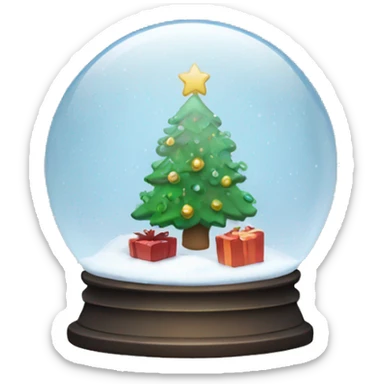 Christmas snowglobe sticker
