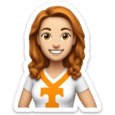 Tennessee Vols fan who is a white mom with brown hair  sticker