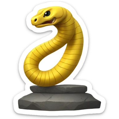 "cobra yellow light" in tube glass support stone sticker