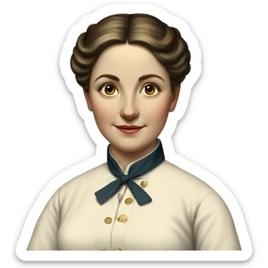 Full-length nurse 1870 sticker