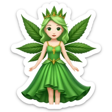 Cannabis fairy queen sticker