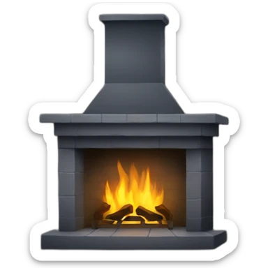 Fireplace at night sticker