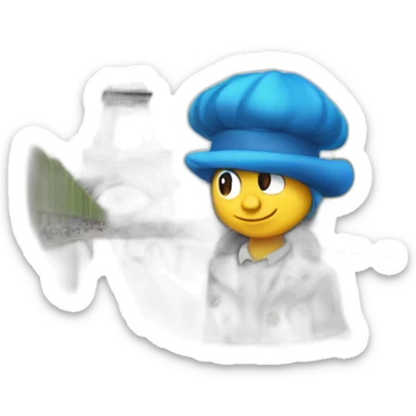 Schtroumpfs in paris sticker