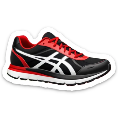 Running shoes placed on a professional track, ready for action. The background features a grand stadium with cheering spectators on the stands. The scene is lit by bright sunlight, highlighting the energy of competitive running. Transparent background enhances focus on the sport. sticker