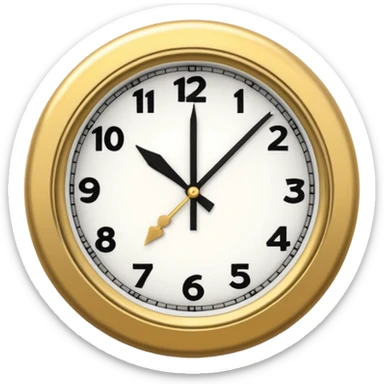 clock with with hand point at 3pm sticker