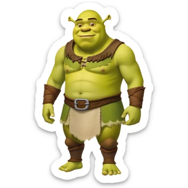 Very Slim Shrek fullbody sticker