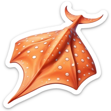 stingray with one tail and dots on its back sticker