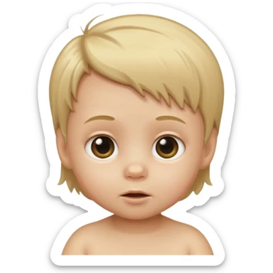 a white baby with dirty bl sticker