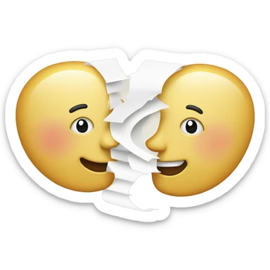 two memo notes that talking(communicating each other sticker