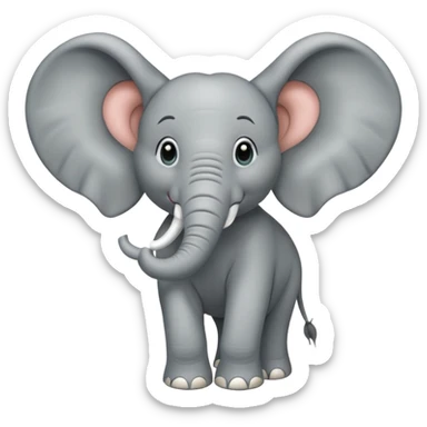 Farting elephant sticker