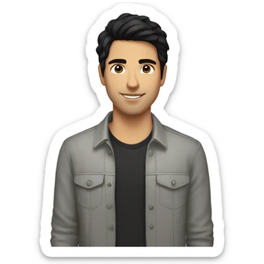 Argentinian guy with black hair in his 20s sticker