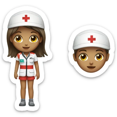 A girl with ambulance  sticker