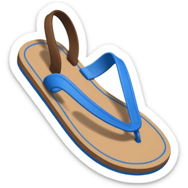 Una mano tirando una chancleta sticker