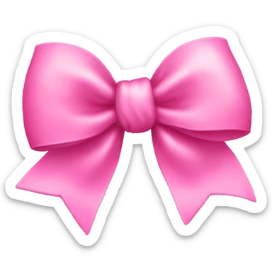 Pink bow sticker