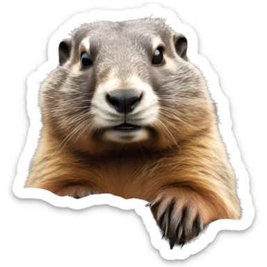 tired marmot sticker