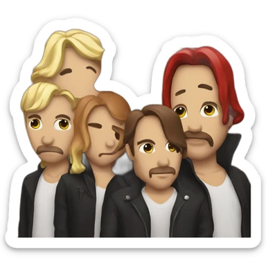 Red hot chili pepper band sticker