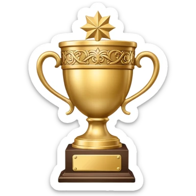 winter holiday theme trophy sticker