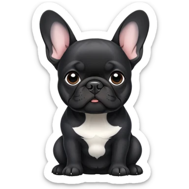 French bulldog black sticker