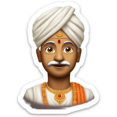 Men with Swaminarayan tilak  sticker