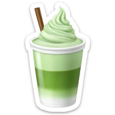 Cup of cold matcha latte  sticker