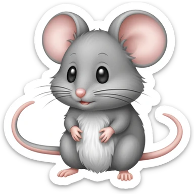 mouse with extra long tail sticker