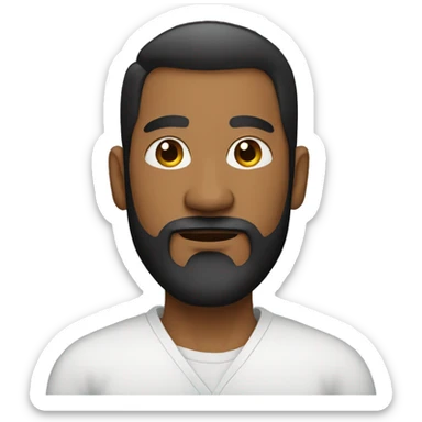 man with slick back hair and beard that's an artist sticker