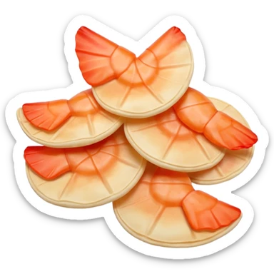 surreal prawn crackers sticker