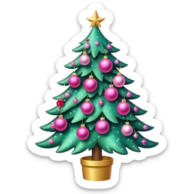 Arvore de natal rosa sticker