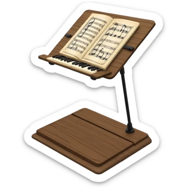 music notebook stand sticker