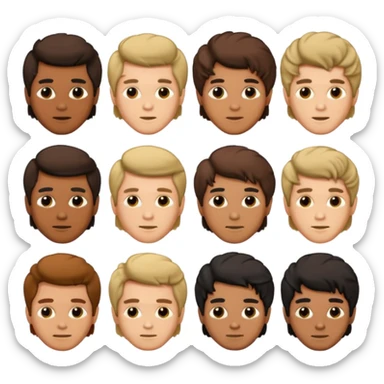 70s 80s men with hair style  sticker