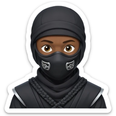 Ninja with MB written on it sticker