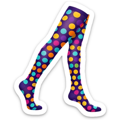 Colorful patterned tights with polka dots sticker