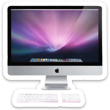 Light pink iMac sticker