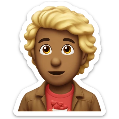 Chico pelirrojo tirando un beso  sticker