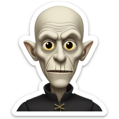 nosferatu that looks like bart simpson sticker