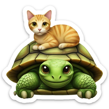 CAT on a turtle sticker