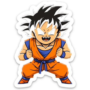 Goku Anime Face Vampire sticker