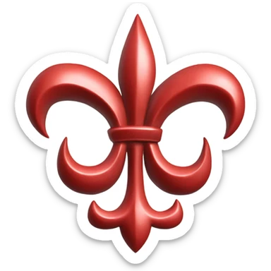 Fleur de Lis in red sticker