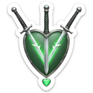 Make 1 discord emoji's for a sword icon, 1 discord emoji for a shield icon, and 1 discord emoji for a  healing icon in the same style. sticker