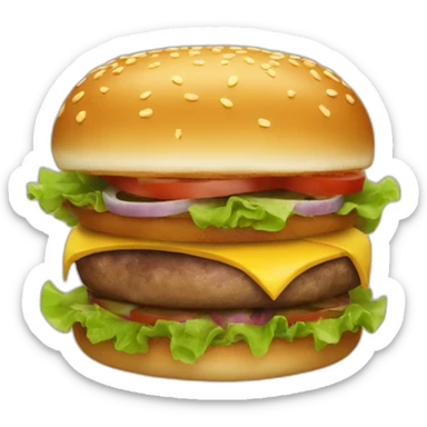 A Hamburguer smiling sticker