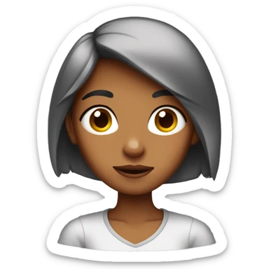 a girl with gigantic floppy ears sticker