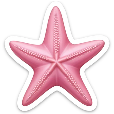 Pastel pink starfish sticker