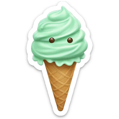 Mint choc ice cream sticker