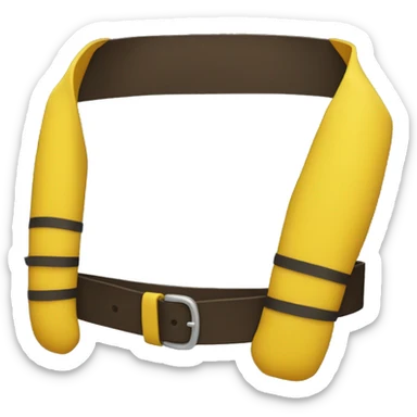 yellow arms attached to belt sticker