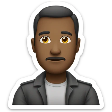 a man standing with arms crossed looking determined sticker