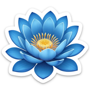 blie lotus flower sticker