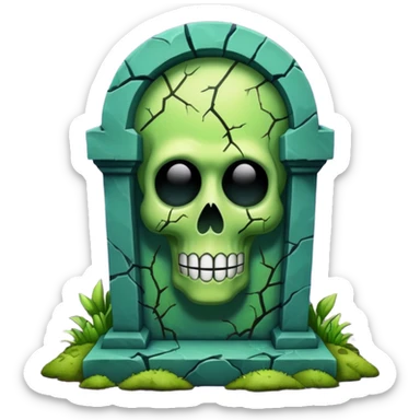 Trippy tombstone  sticker