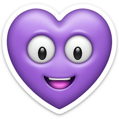 Light purple heart emoji with a Ghostface face sticker