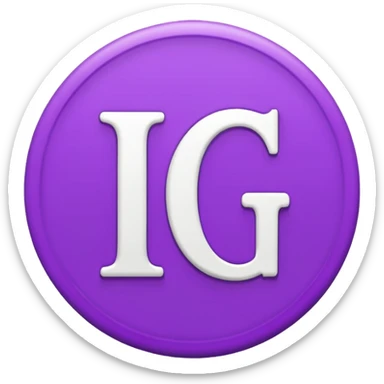 Purple circle 🟣 with letters iG in it sticker