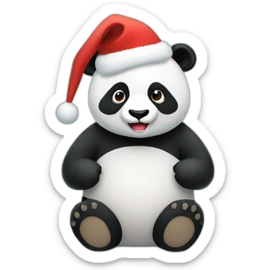 Panda saying merry Christmas  sticker